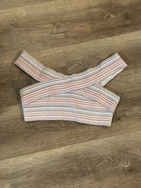 Bandeau Bandage Structured Crop Top Multi Colored Missoni Inspired